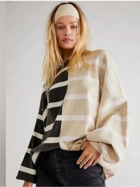 Free People Uptown Striped Sweater size XS